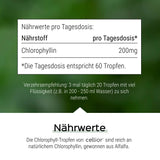 Chlorophyll Tropfen 50ml - Aus Alfalfa - Vegan, flüssig & hochdosiert - Liquid Chlorophyllin